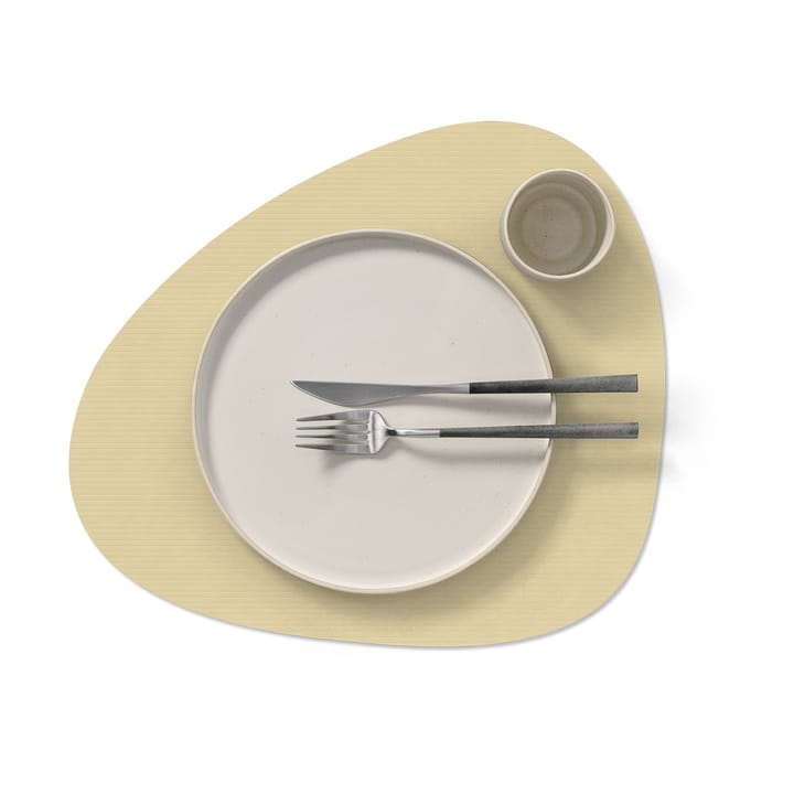 Corduroy placemat curve L, Lemon Sorbet LIND DNA