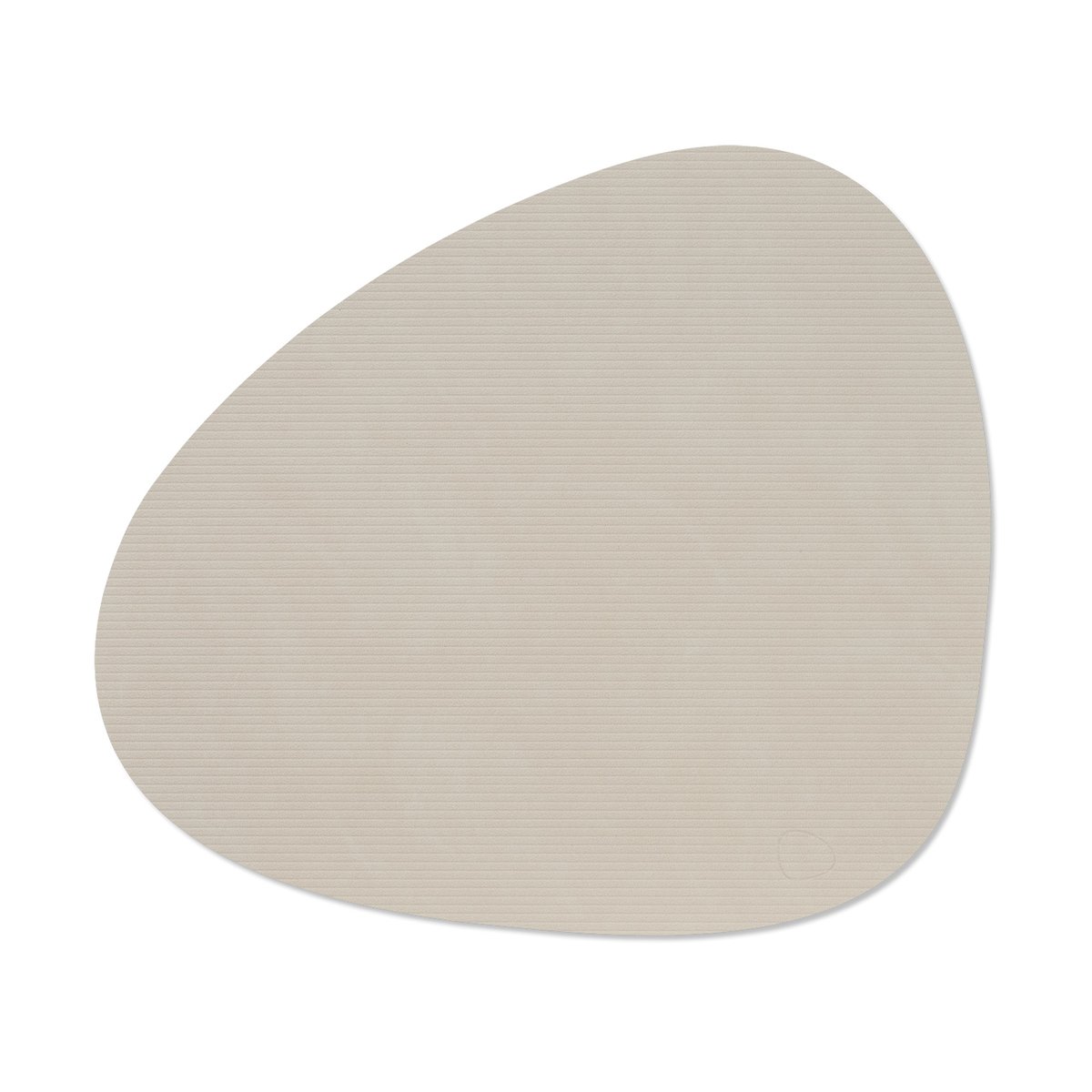 LIND DNA Corduroy placemat curve L Oyster White