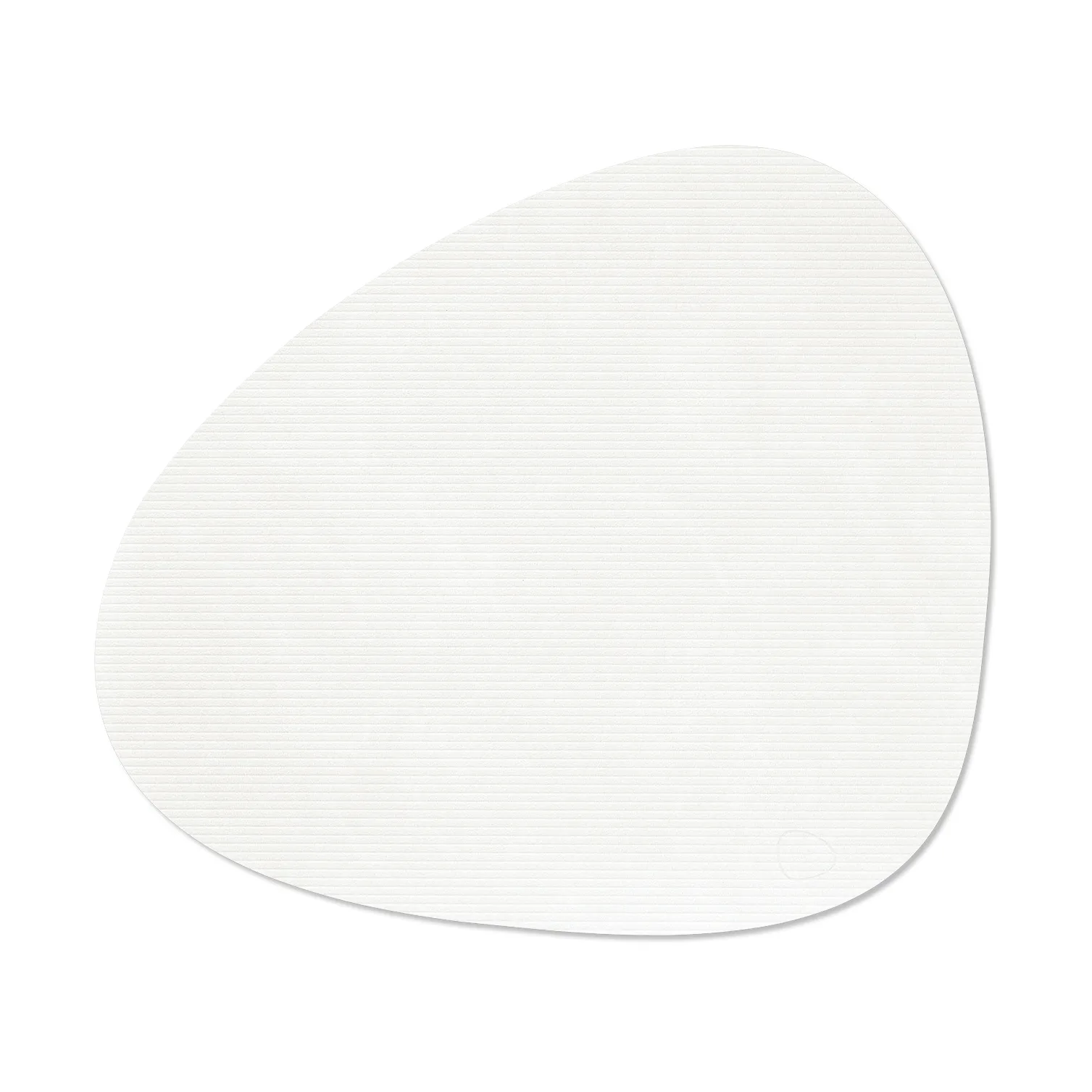 Corduroy placemat curve L, Pure white LIND DNA