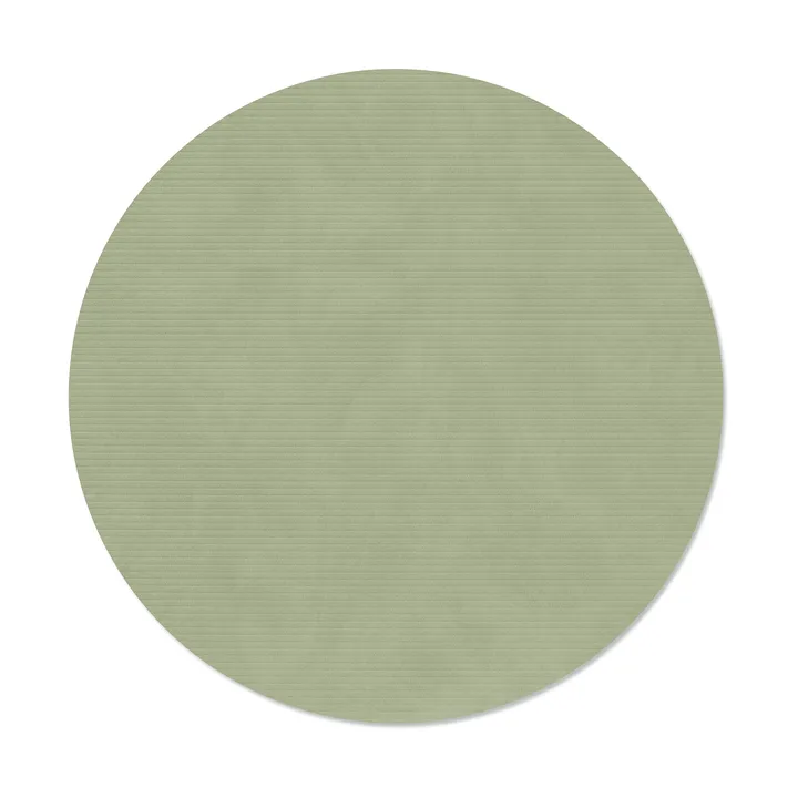 Corduroy placemat - Olive green, circle, L - LIND DNA