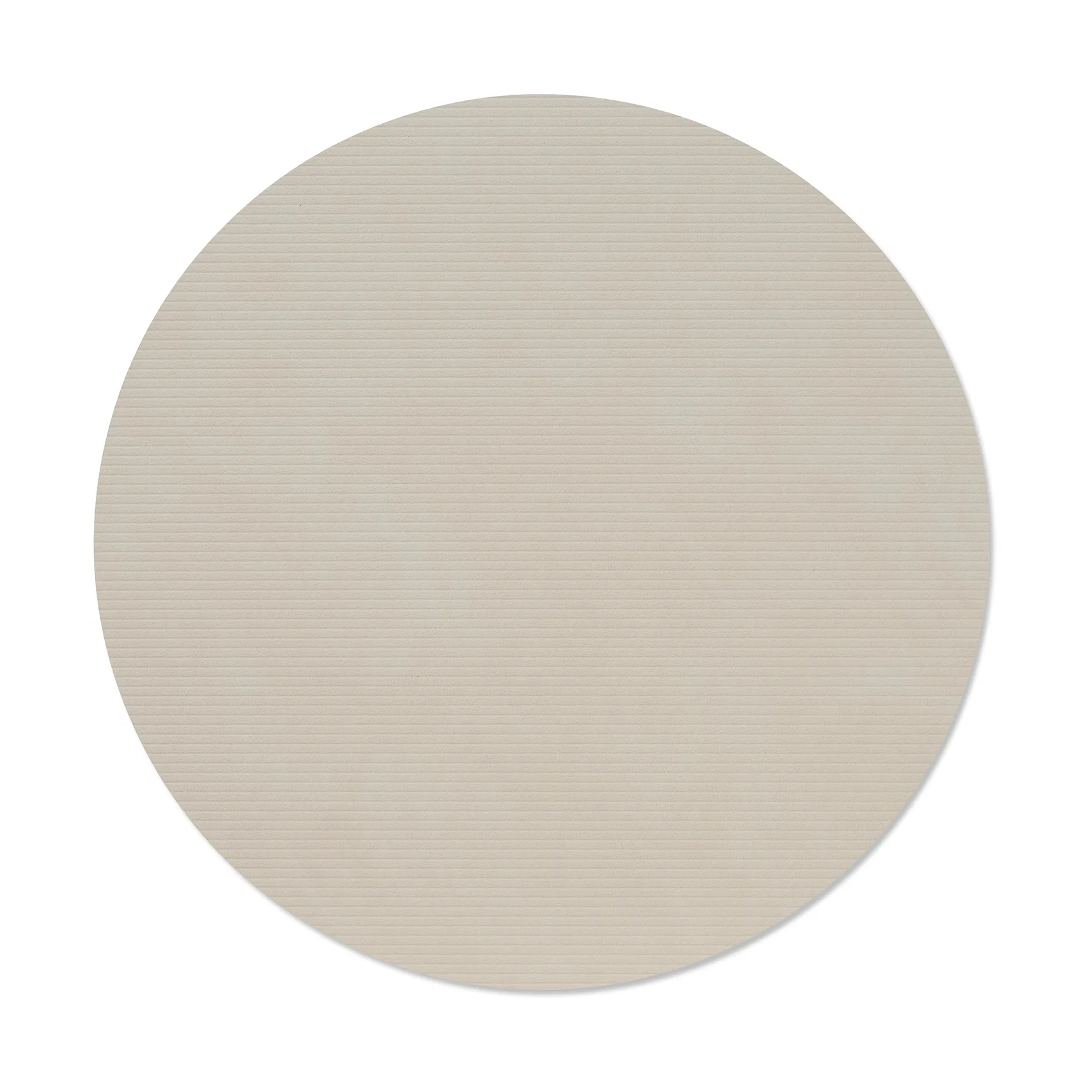 Corduroy placemat, Oyster white, circle, L LIND DNA