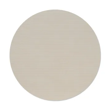 Corduroy placemat - Oyster white, circle, L - LIND DNA