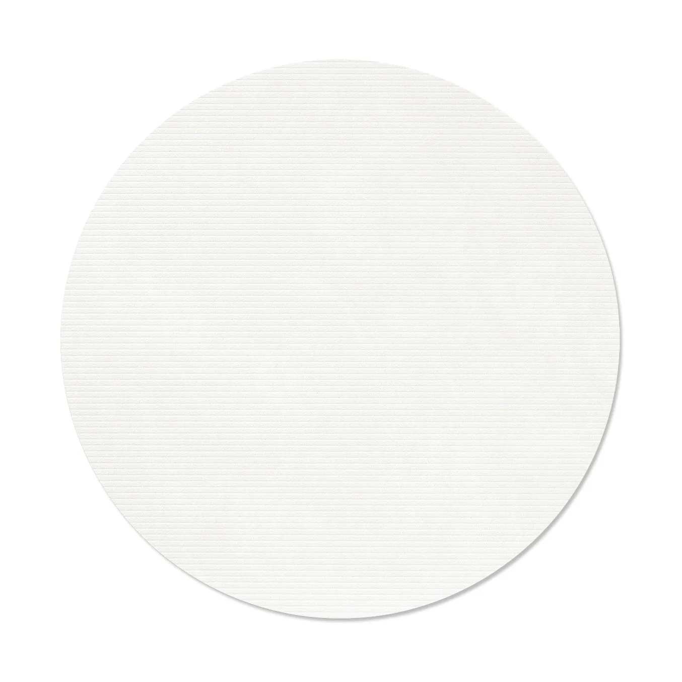 Corduroy placemat, Pure white, circle, L LIND DNA