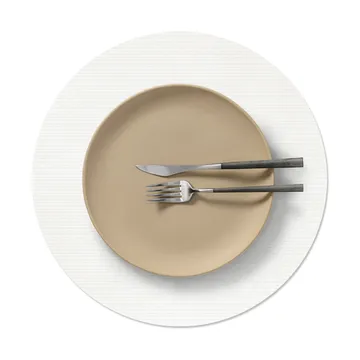 Corduroy placemat - Pure white, circle, L - LIND DNA