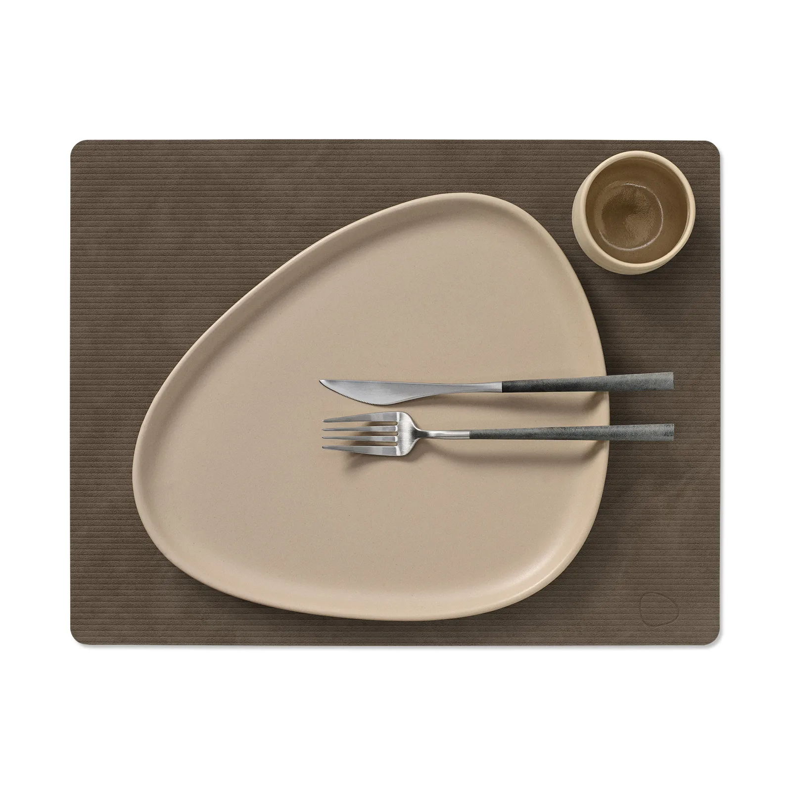 Corduroy placemat square L, Caviar LIND DNA