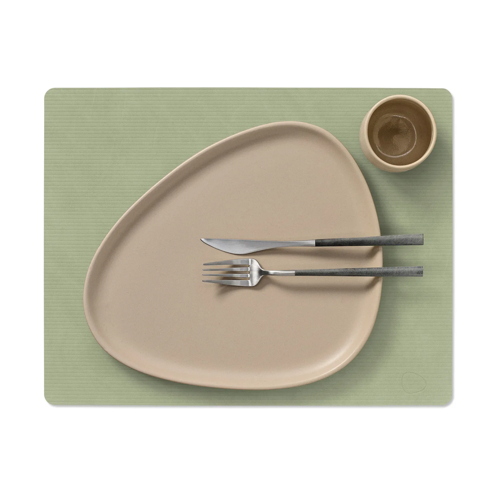 Corduroy placemat square L, Olive Green LIND DNA