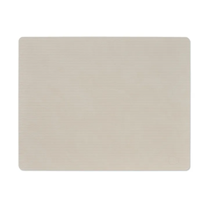 Corduroy placemat square L - Oyster White, 45x35 cm - LIND DNA