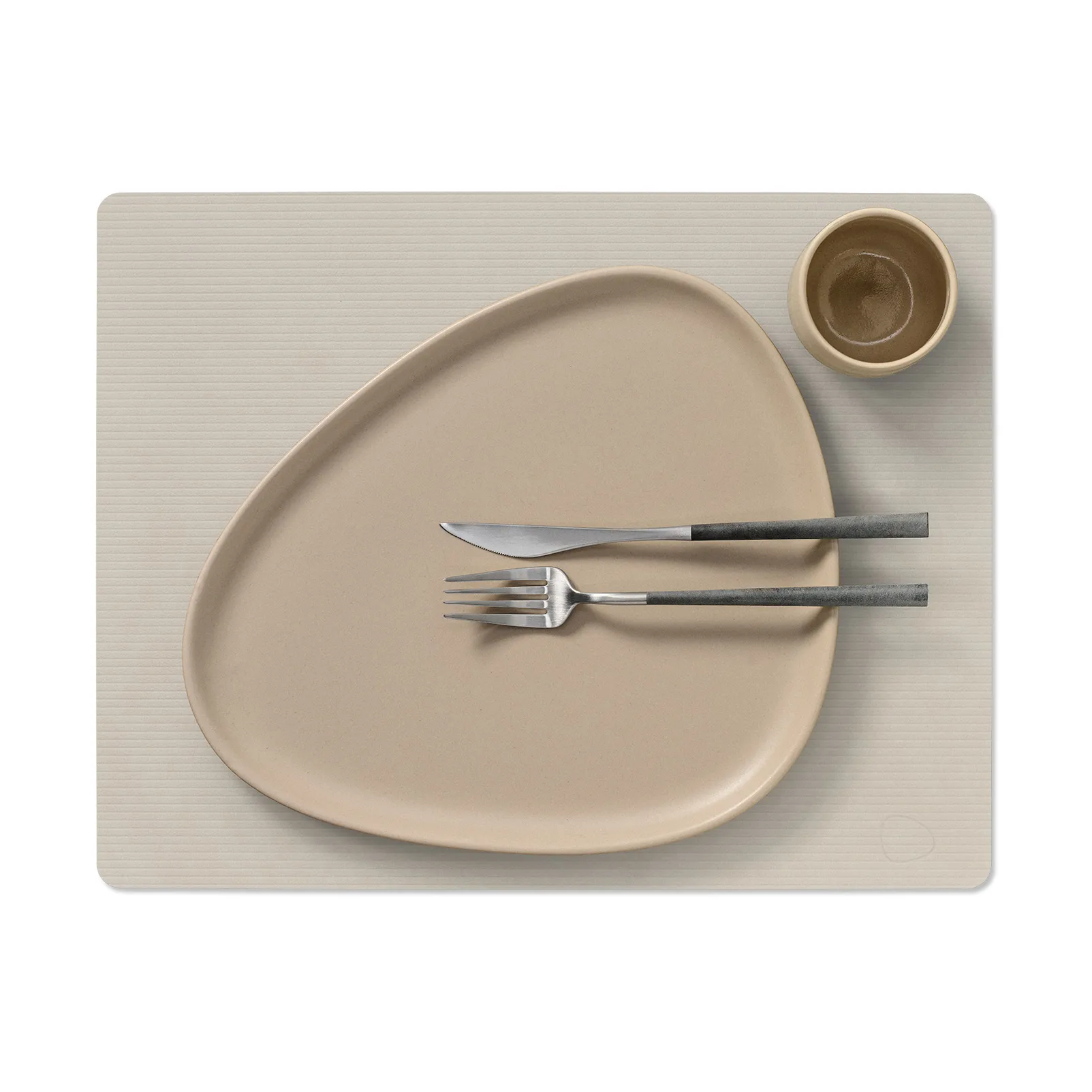 Corduroy placemat square L, Oyster White, 45x35 cm LIND DNA