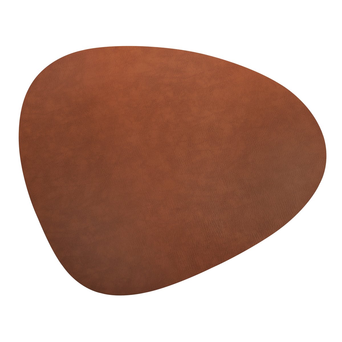 LIND DNA Curve Bwool leatherrug XXL Nature | Scandinavian Design | Round rugs | Brown