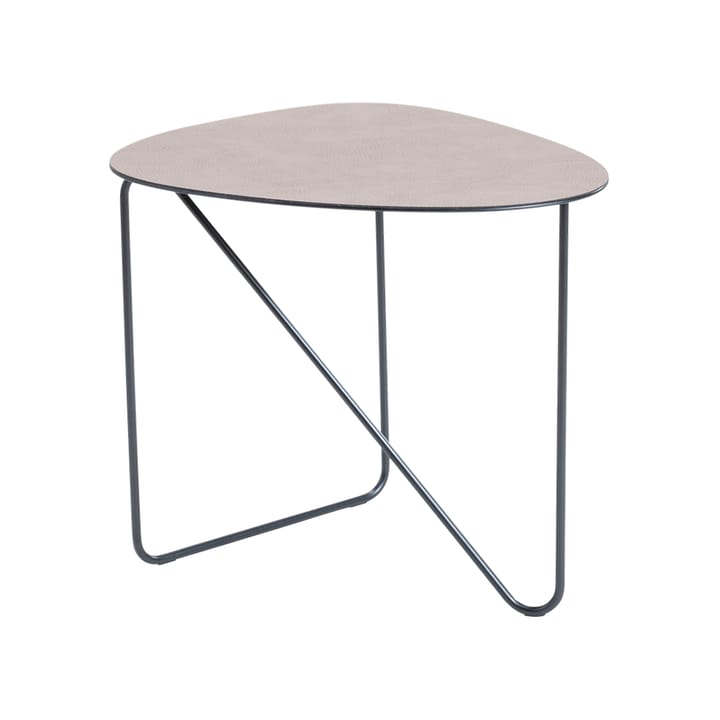 Curve Coffee table - Leather warm grey, bull, l - LIND DNA