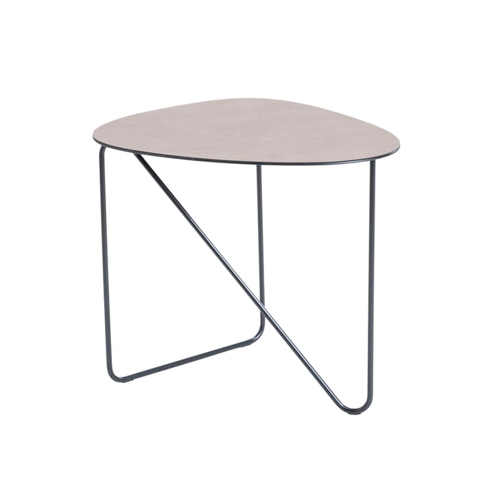 Curve Coffee table - Leather warm grey, bull, m - LIND DNA