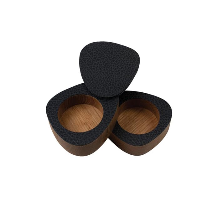 Curve salt & pepper set 2-pack - Natural-black anthracite - LIND DNA