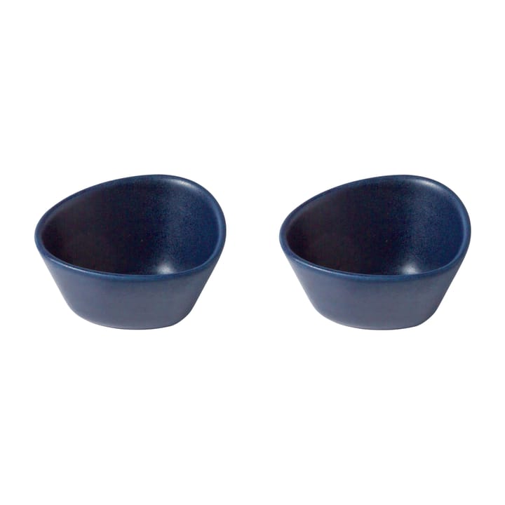 Curve Stoneware bowl 2-pack - Marine blue - LIND DNA
