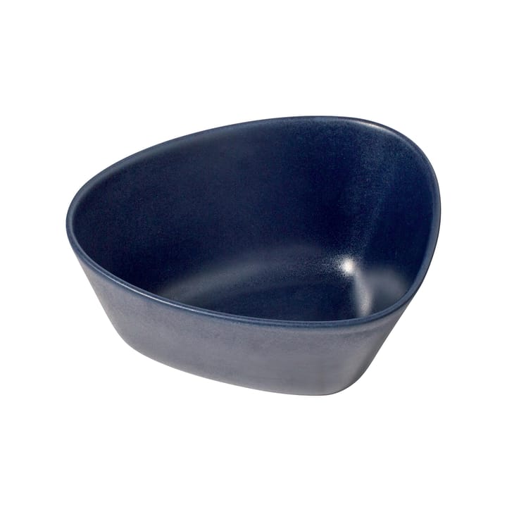 Curve Stoneware bowl M 20x22 cm - navy blue - LIND DNA