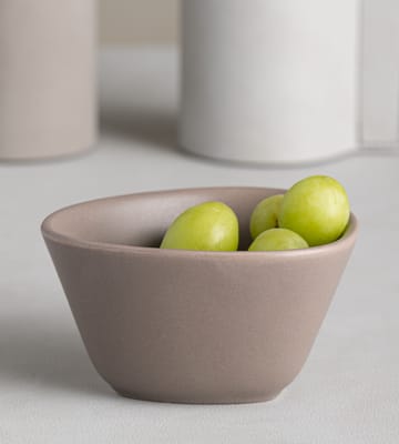 Curve Stoneware bowl S 10x11 cm - Warm Grey - LIND DNA