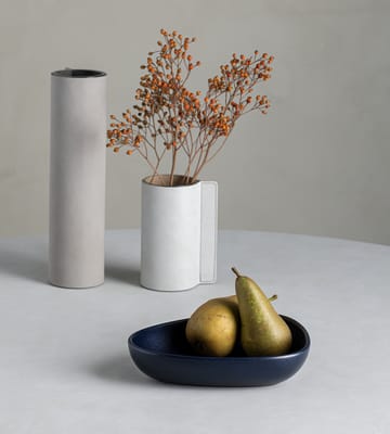 Curve Stoneware deep plate 19x22 cm - navy blue - LIND DNA