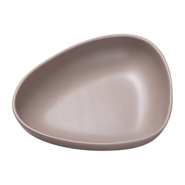 Curve Stoneware deep plate 19x22 cm - Warm Grey - LIND DNA