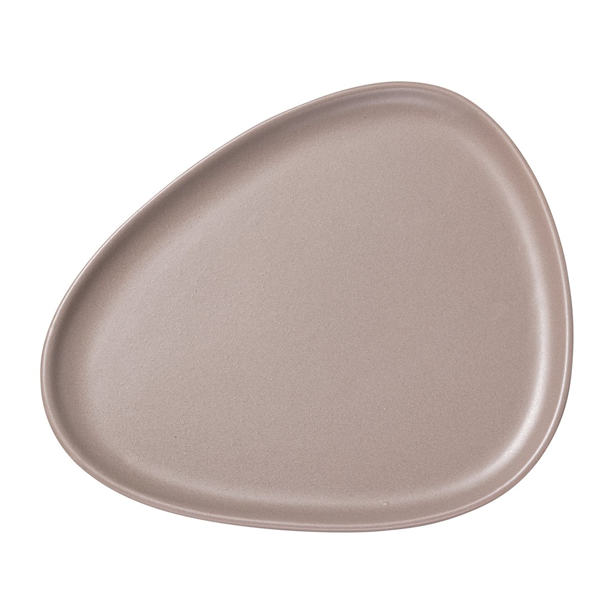 LIND DNA Curve Stoneware plate 26x30 cm Warm Grey | Scandinavian Design | Dinner plates | Grey