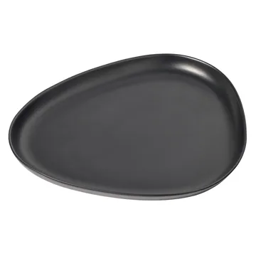 Curve Stoneware serving saucer 30x35 cm - black - LIND DNA