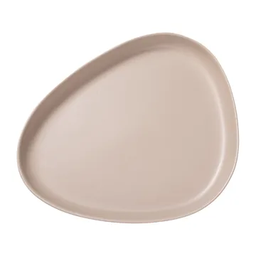 Curve Stoneware serving saucer 30x35 cm - Sand - LIND DNA