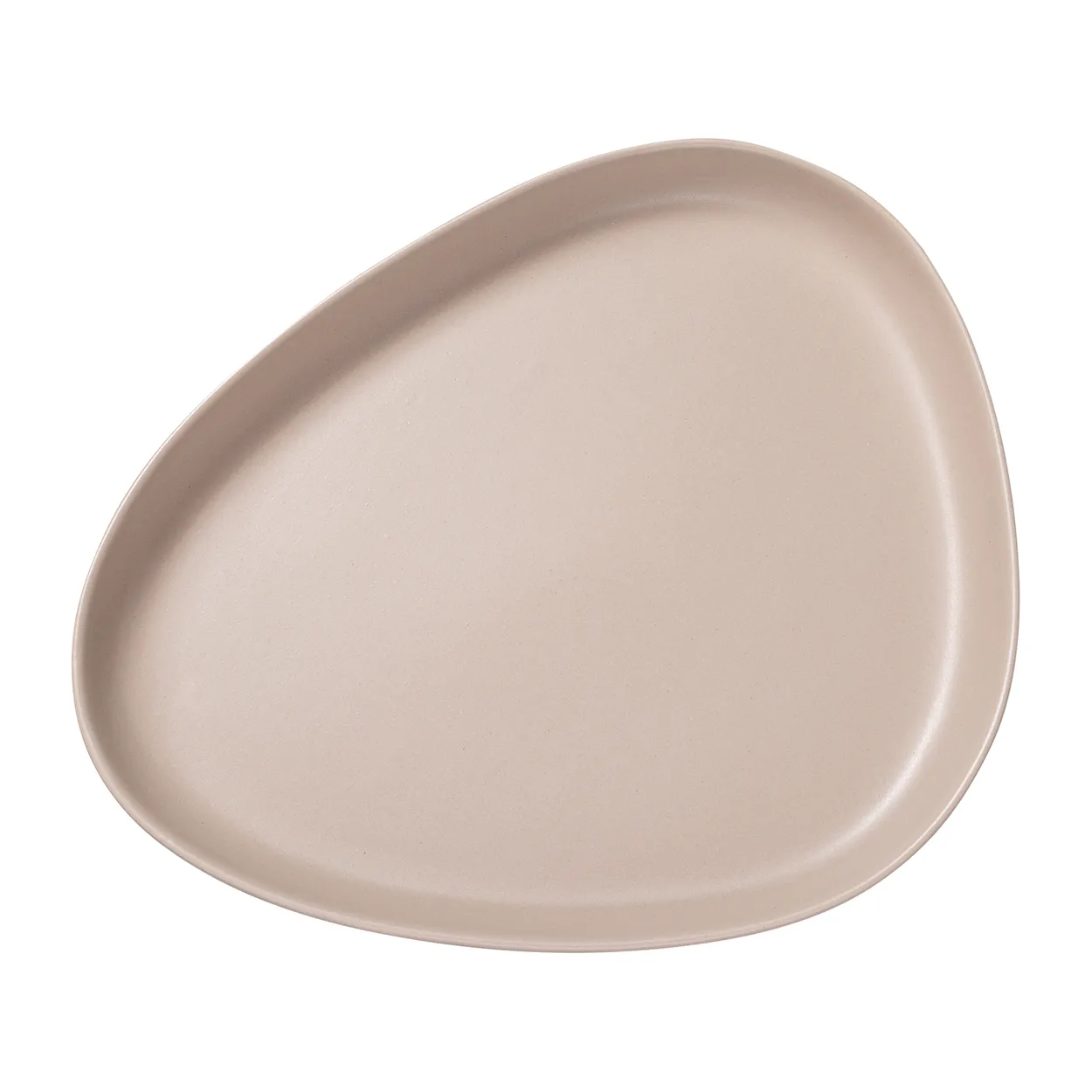 LIND DNA Curve Stoneware serving saucer 30x35 cm Sand