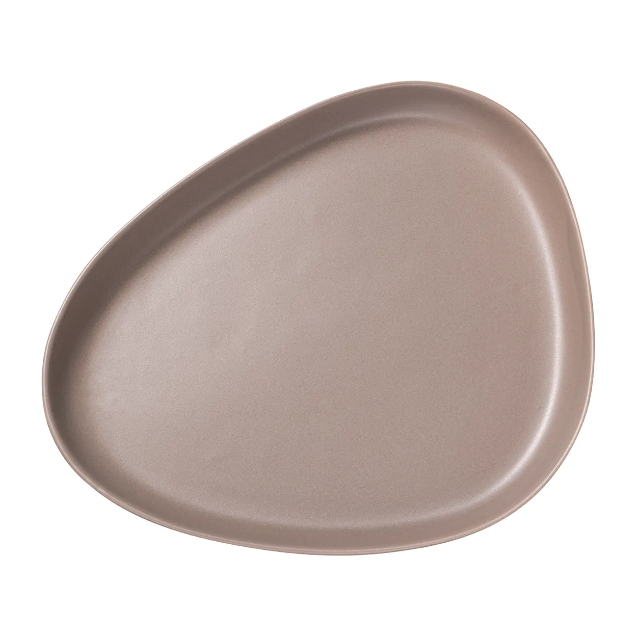 LIND DNA Curve Stoneware serving saucer 30x35 cm Warm Grey