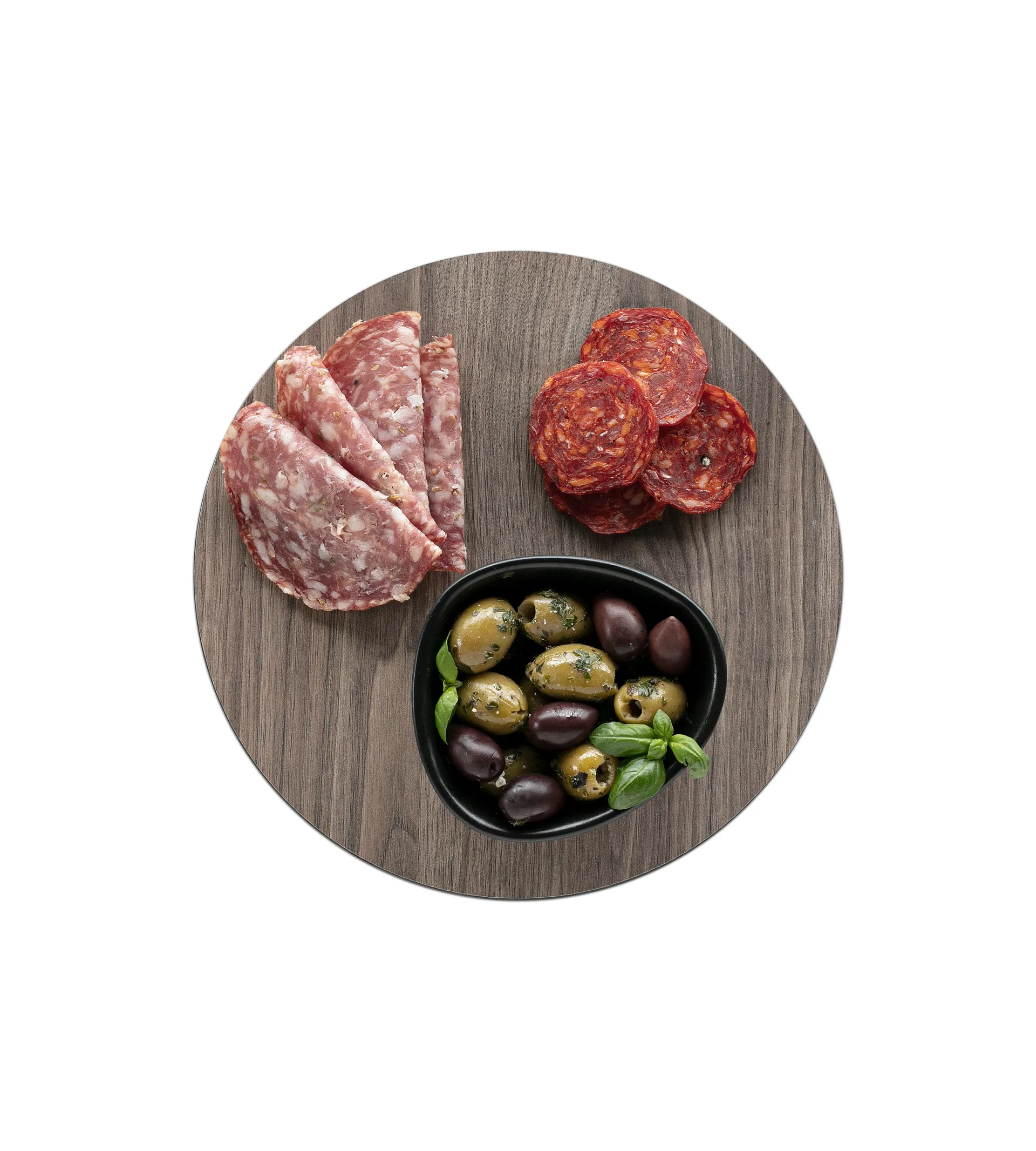 Cut & Serve circle round chopping board S, Walnut LIND DNA