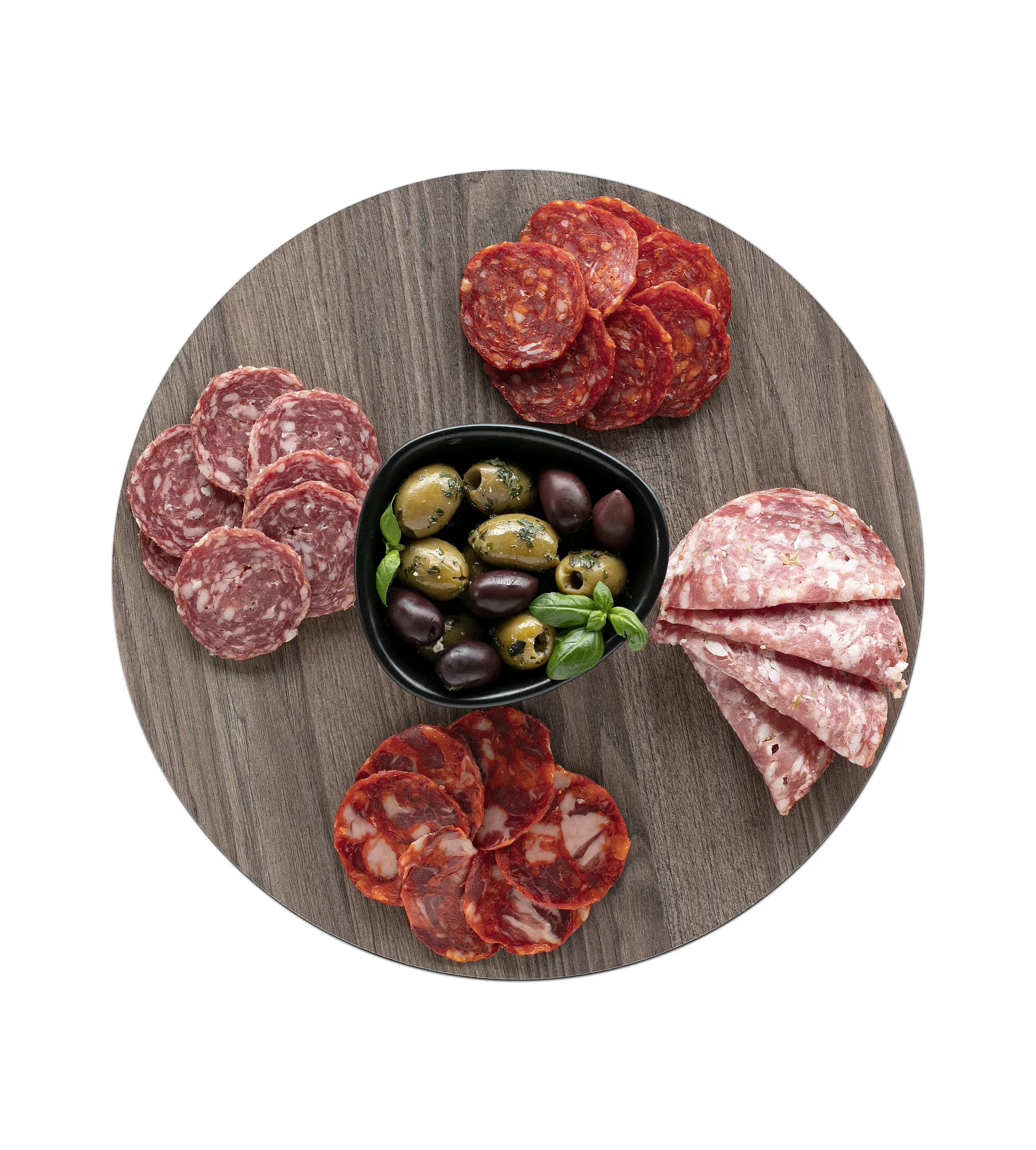 Cut & Serve round chopping board M, Walnut LIND DNA