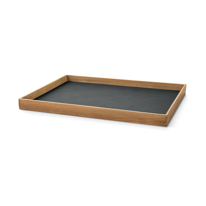 Even teak tray square L - Nupo anthracite - LIND DNA