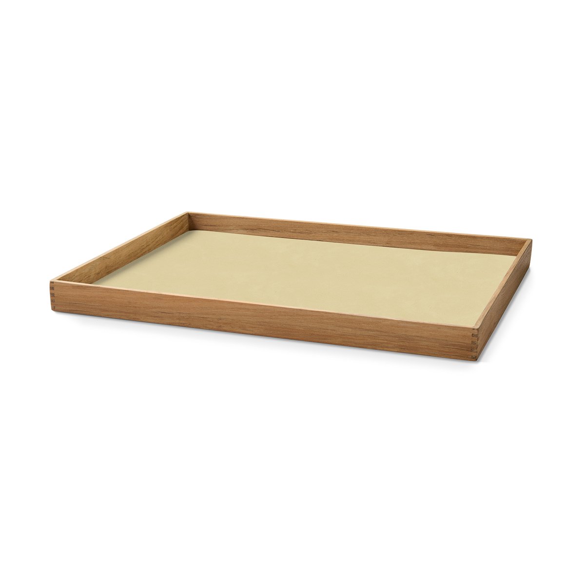 LIND DNA Even teak tray square L Nupo lemon sorbet | Scandinavian Design | Trays | Beige