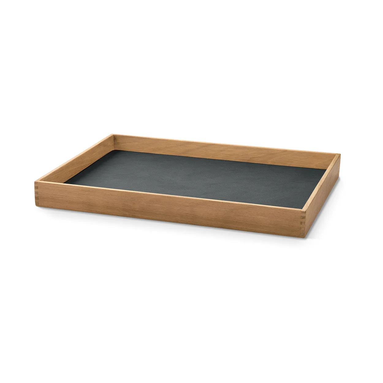 LIND DNA Even teak tray square M Nupo anthracite | Scandinavian Design | Trays | Grey