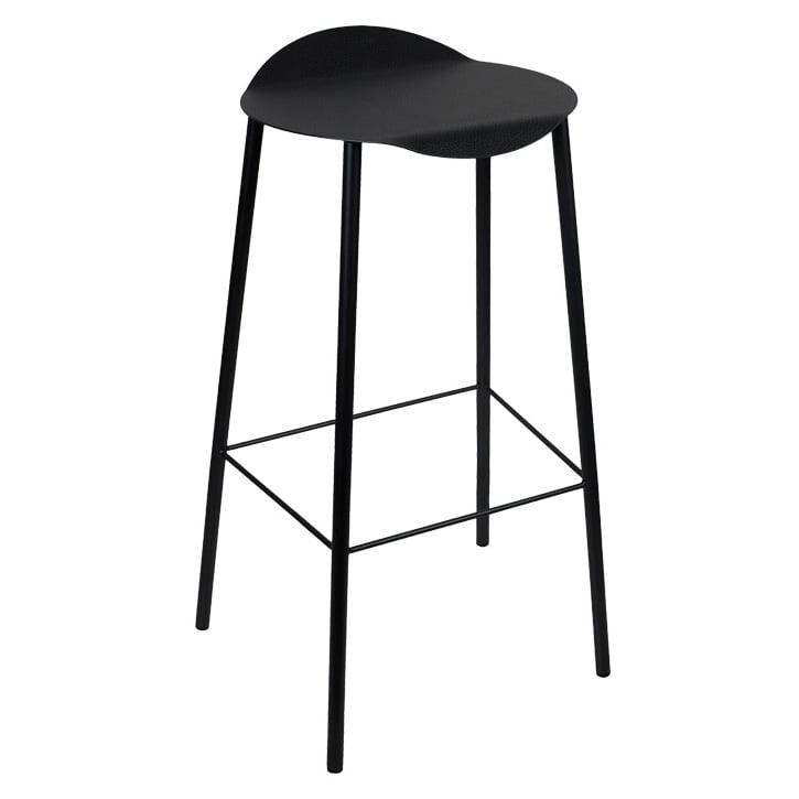 LIND DNA Flamingo Hippo bar stool black-anthracite | Scandinavian Design | Bar stools | Black