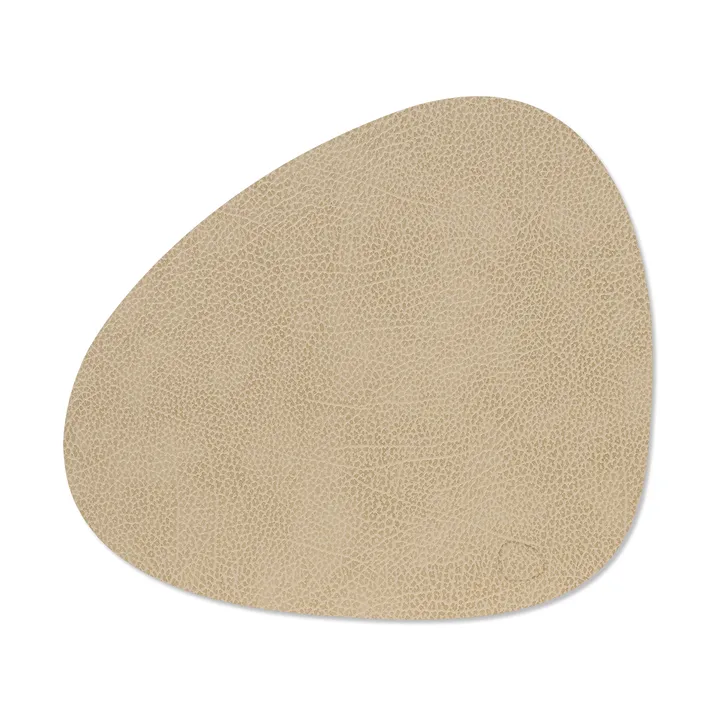 Hippo placemat curve M - Sand, 35x31 cm - LIND DNA