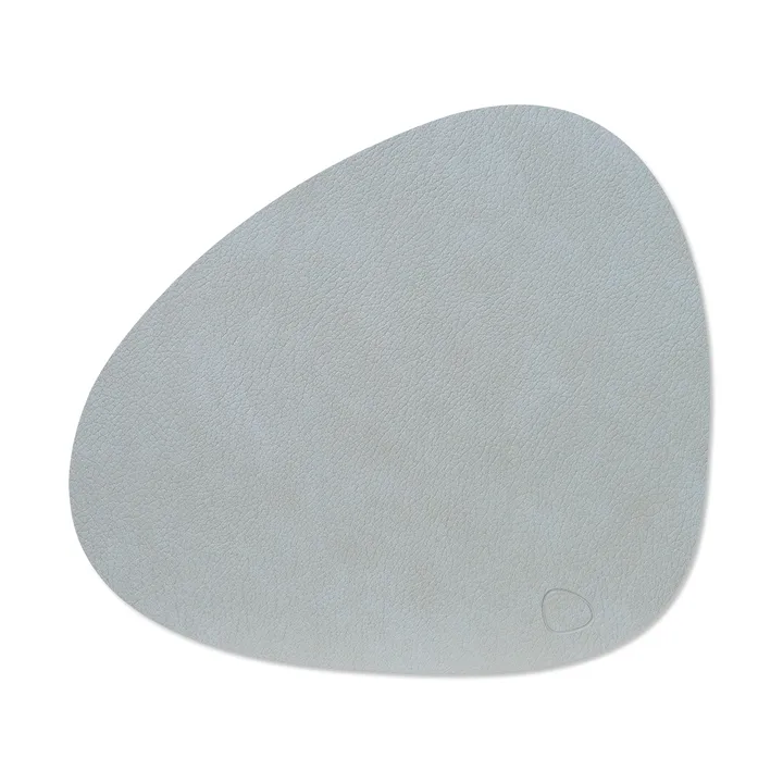 Hippo placemat curve M - Silver, 35x31 cm - LIND DNA
