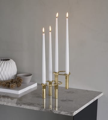 Lind Curve combinable candle sticks 24K gold plated - Double - LIND DNA