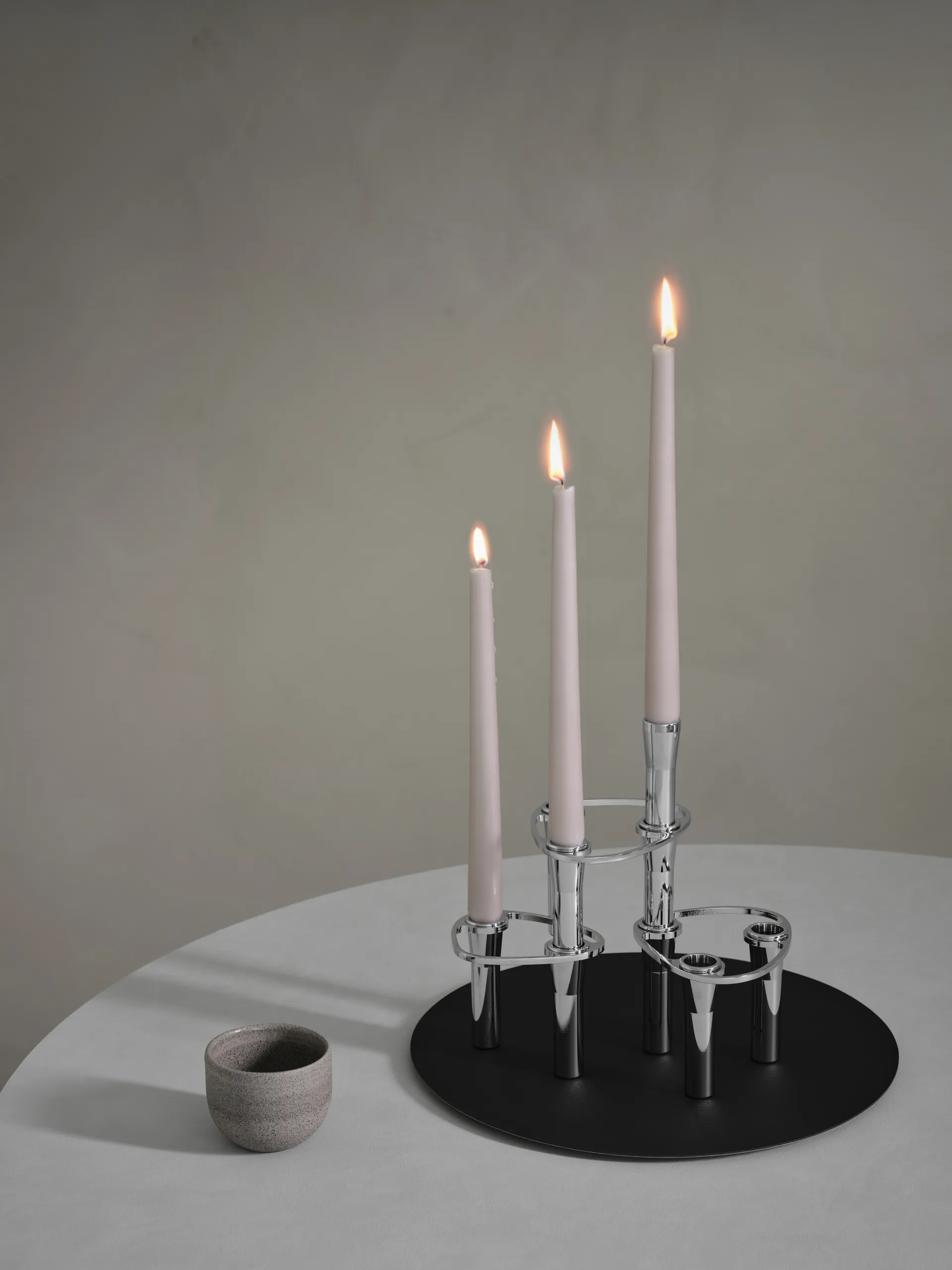 Lind Curve combinable candle sticks chrome, Single LIND DNA