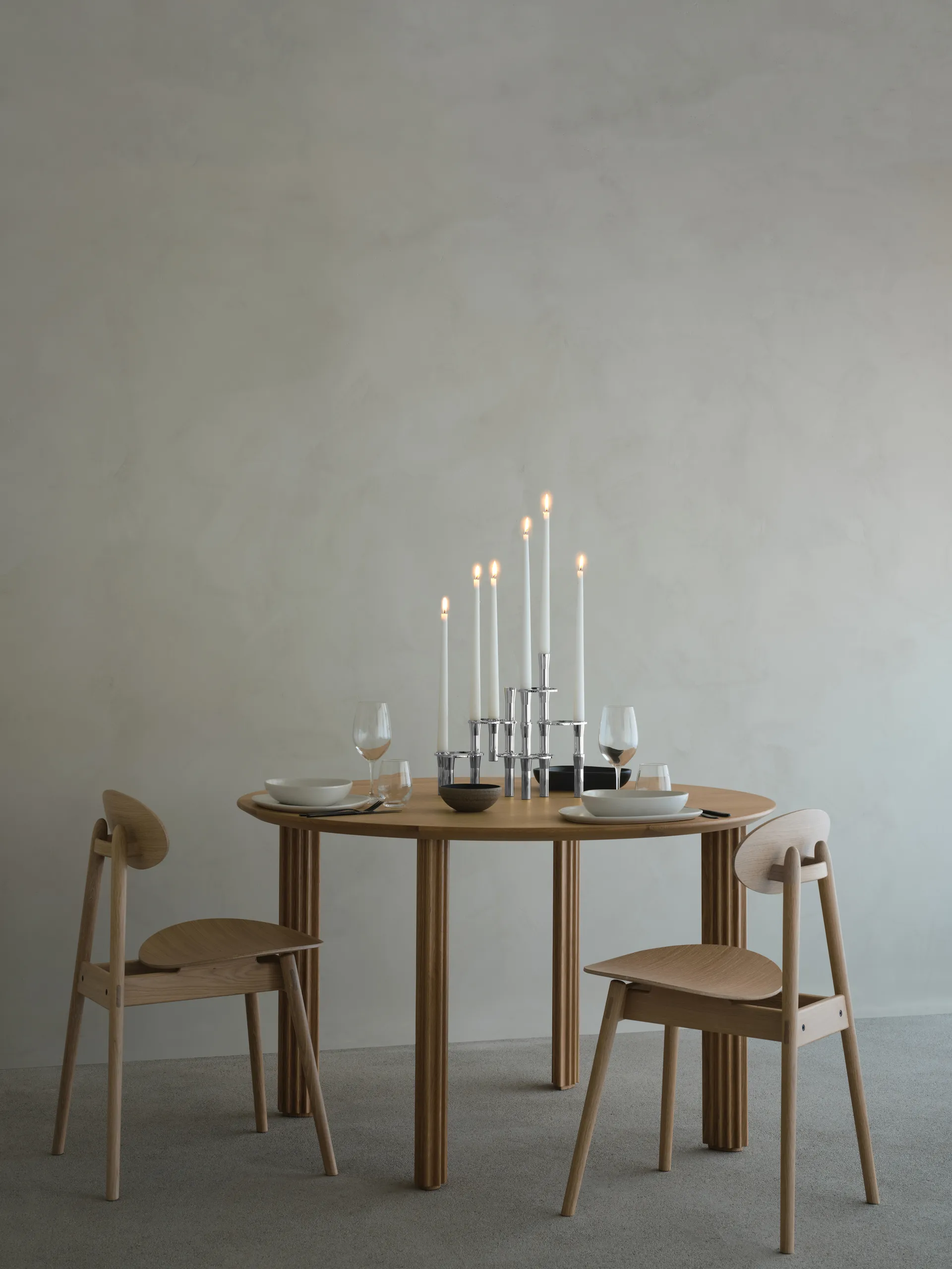Lind Curve combinable candle sticks chrome, Single LIND DNA
