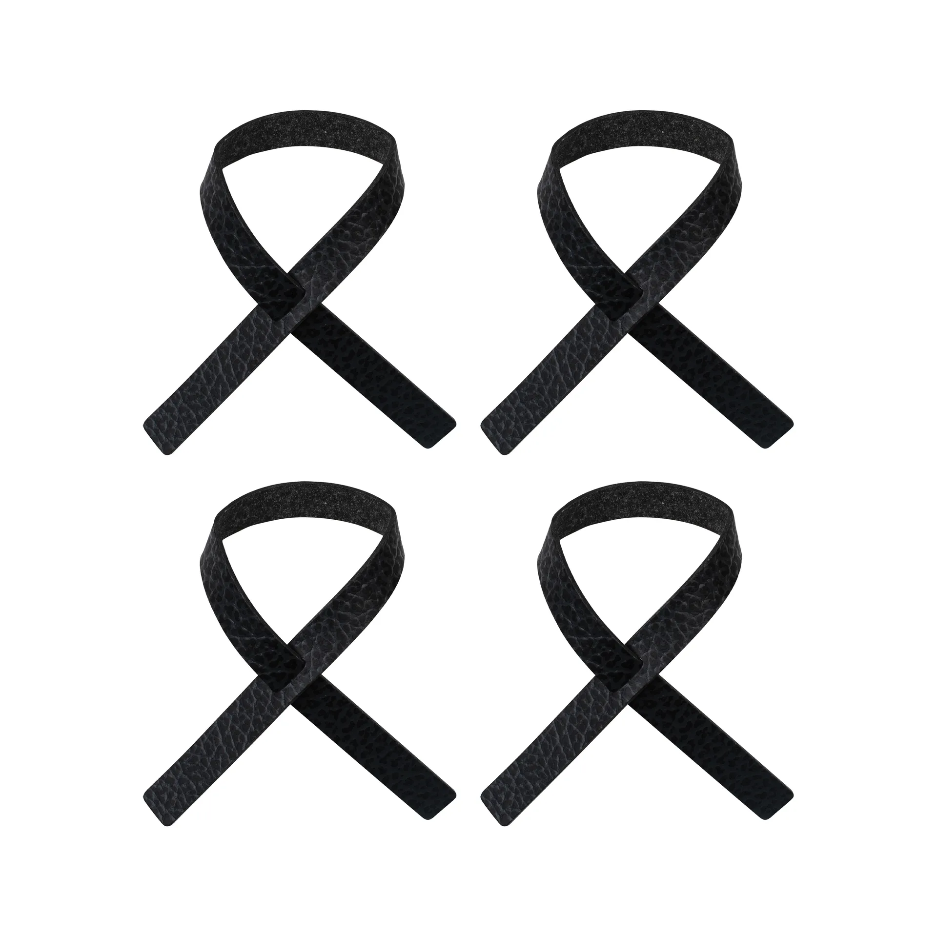 Loop napkin ring 4-pack, Black anthracite LIND DNA