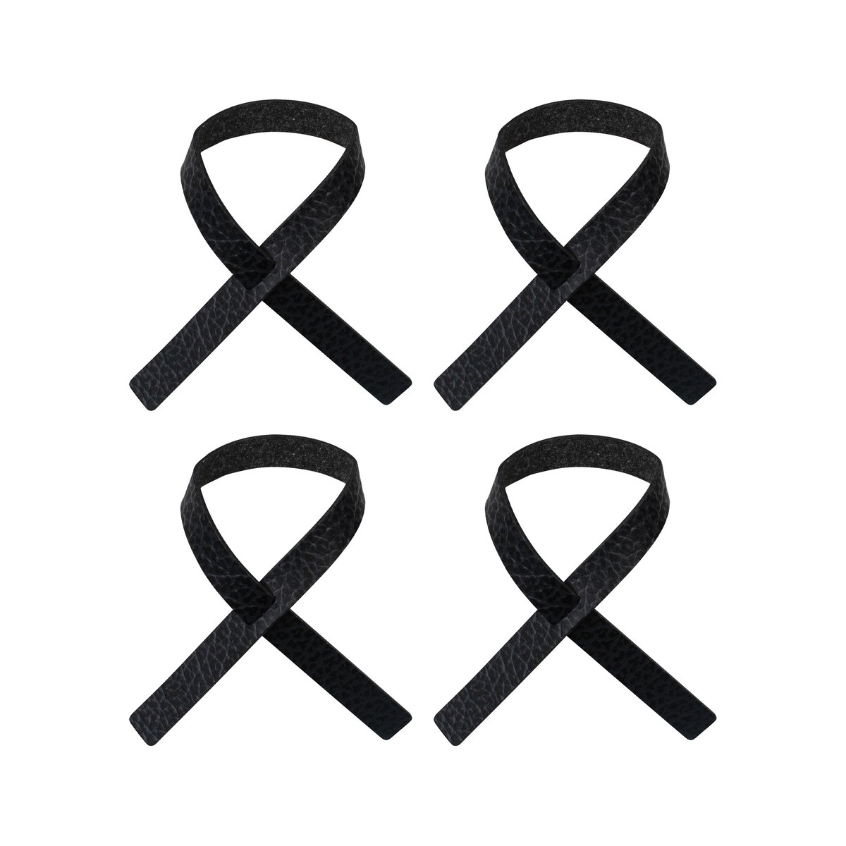 LIND DNA Loop napkin ring 4-pack Black anthracite | Scandinavian Design | Napkin rings & holders | Black