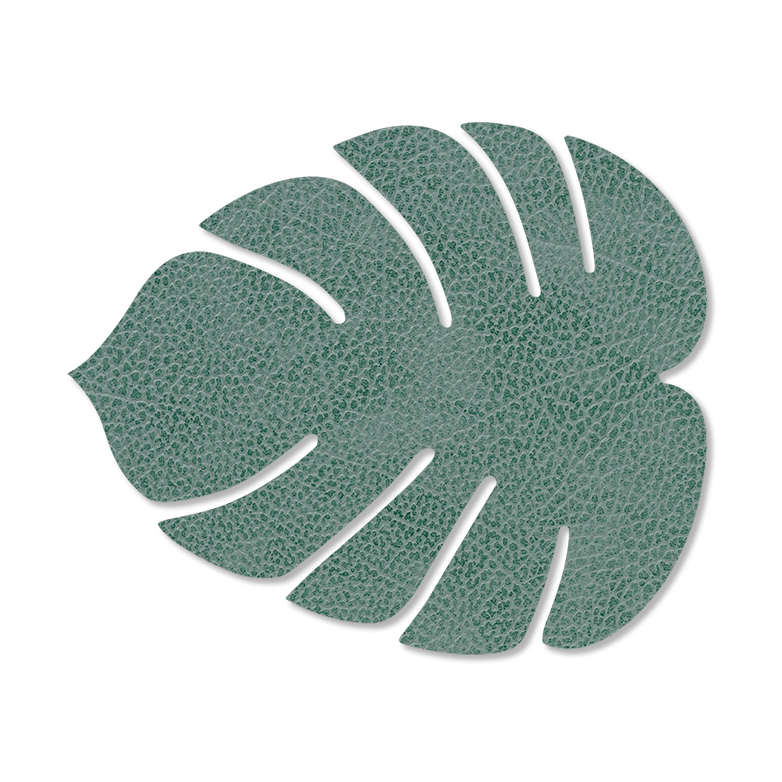 LIND DNA Monstera Leaf Hippo coaster Pastel green | Scandinavian Design | Coasters | Green