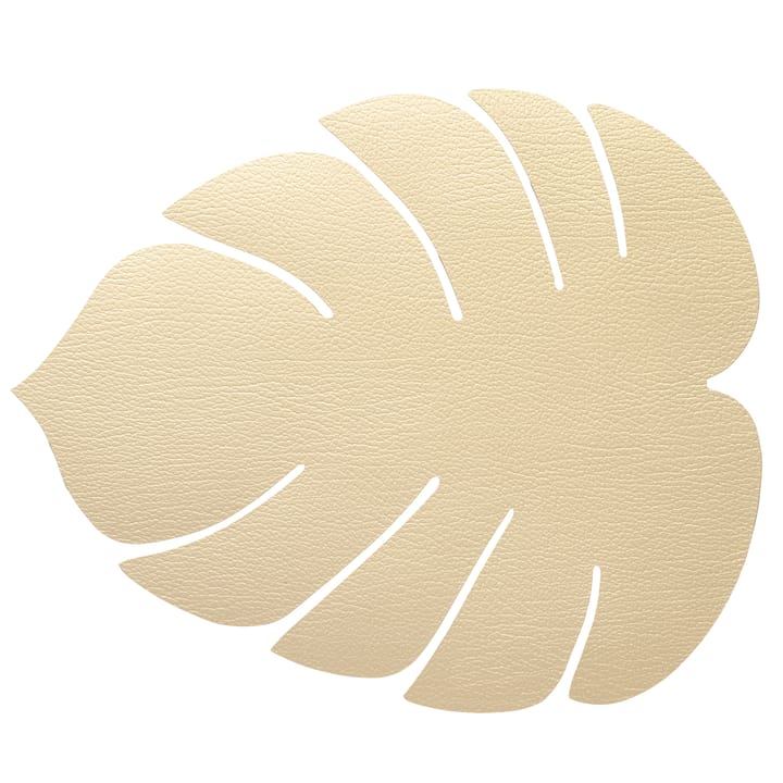 Monstera Leaf Hippo placemat L - gold - LIND DNA