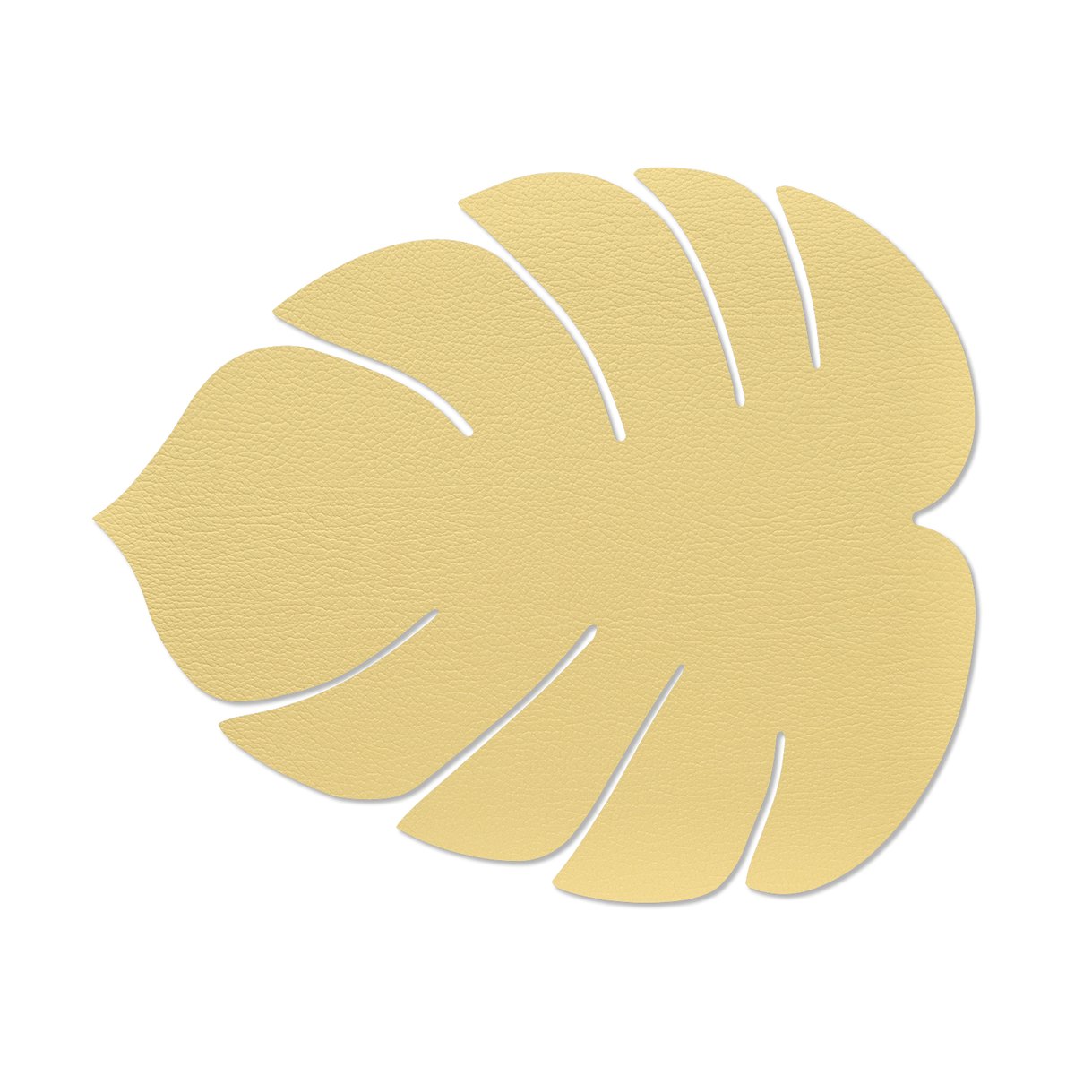 LIND DNA Monstera Leaf Hippo placemat L gold | Scandinavian Design | Placemats | Gold-coloured