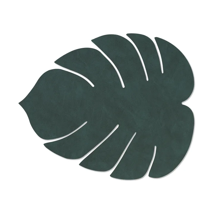 Monstera Leaf Nupo placemat L - Dark green, 42x35 cm - LIND DNA