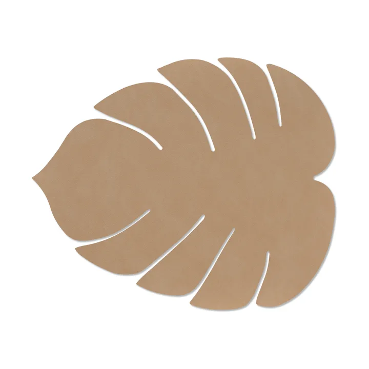 Monstera Leaf Nupo placemat L - Nougat, 42x35 cm - LIND DNA