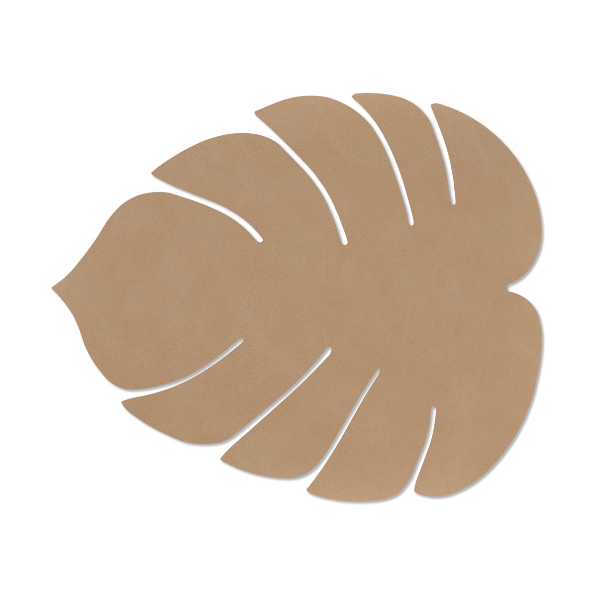 LIND DNA Monstera Leaf Nupo placemat L Nougat | Scandinavian Design | Placemats | Brown