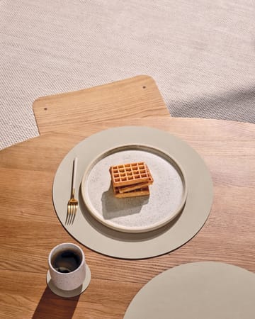 Nupo coaster circle reversible 1 pc - Linen-Flint Grey - LIND DNA
