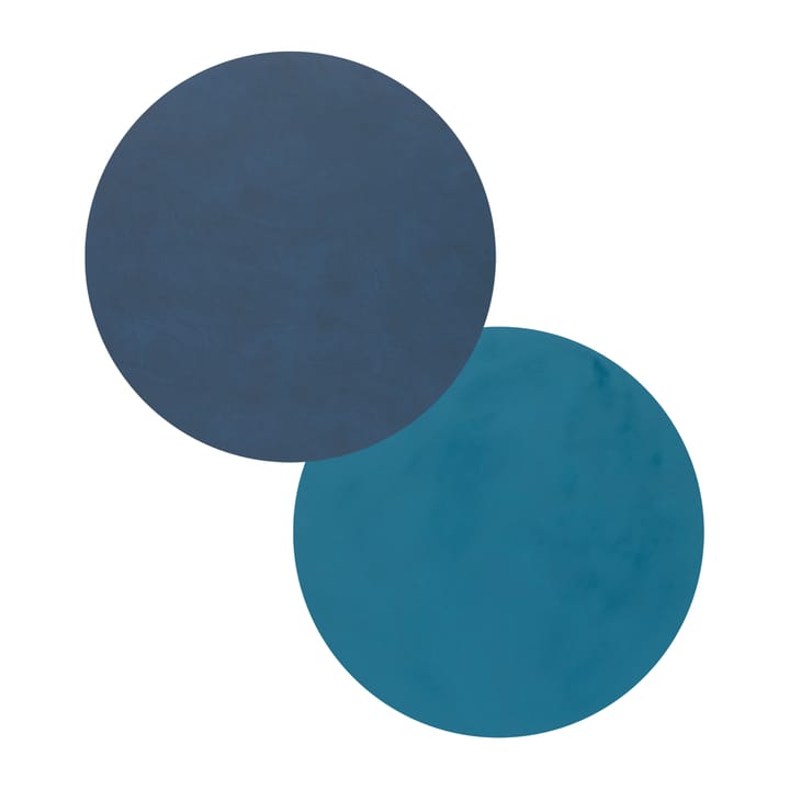 Nupo coaster circle reversible 1 pcs - Midnight blue-petrol - LIND DNA