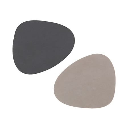 Nupo coaster reversible curve 1 pcs - anthracite-light grey - LIND DNA