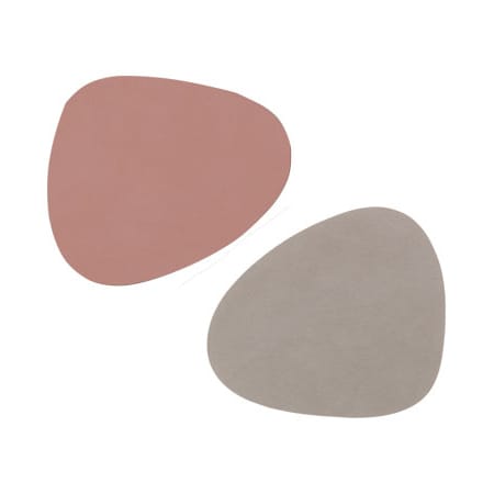 Nupo coaster reversible curve 1 pcs - pink-light grey - LIND DNA