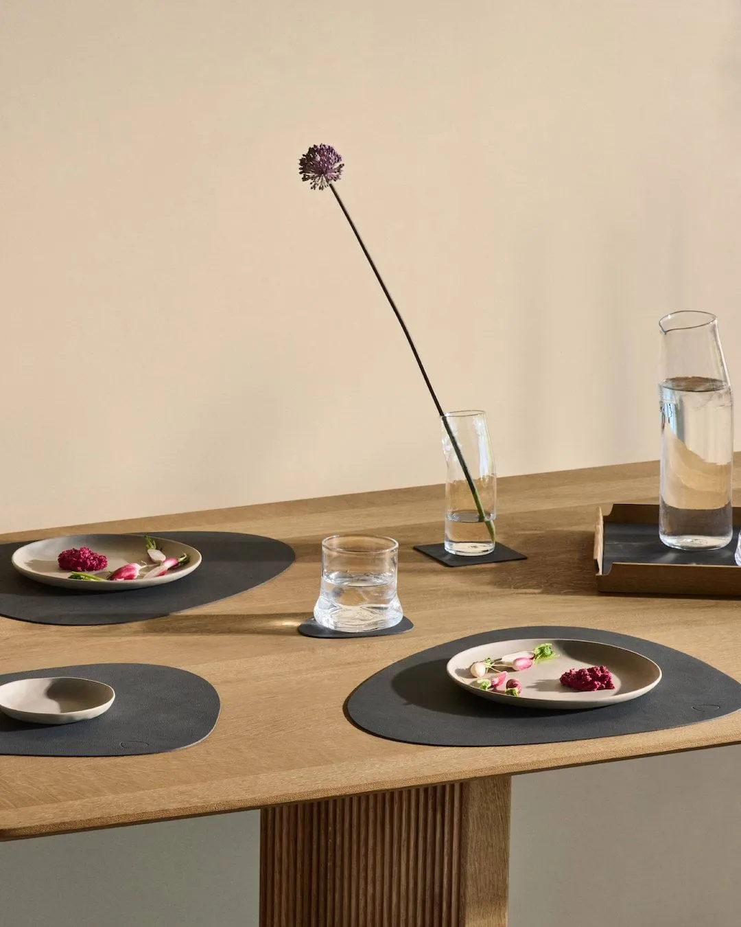 Nupo Curve placemat set, Anthracite, 6-pack, 44x37 cm LIND DNA